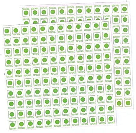 Self Adhesive Veg Round Stickers Green Dot Label