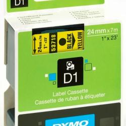 Dymo 24mm X 7, Dymo D1 Tape Black on Yellow