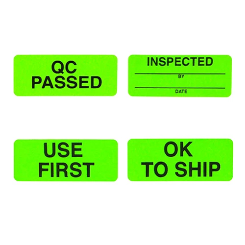 Quality Control Labels Stickers